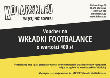 Voucher na 100% indywidualnie formowane wkładki FootBalance